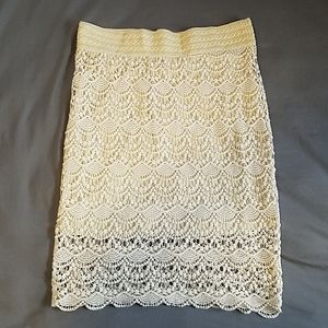 Maurices crocheted pencil skirt
